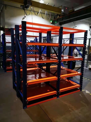 Heavy Duty Steel Mould Racking with 1500kg/Layer Capacity in Blue/Orange/Grey Finish