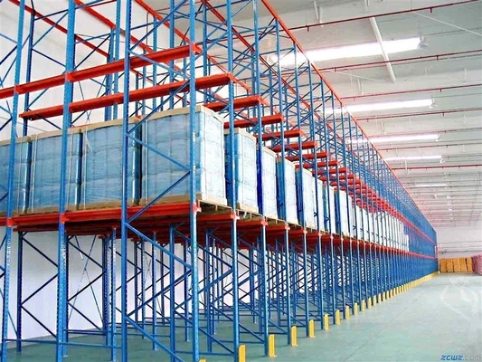 Powder Coated Drive In Pallet Racking , Heavy Duty Industrial Pallet Shelving