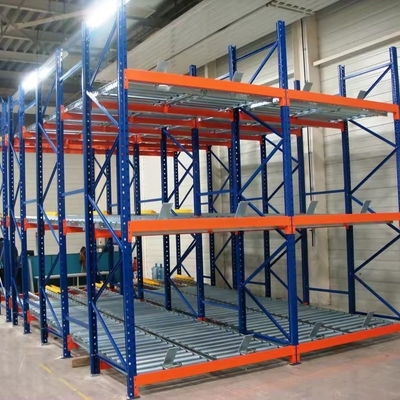 Galvanized / Powder Coating Gravity Pallet Rack Boltless For Warehouse Fifo Storage
