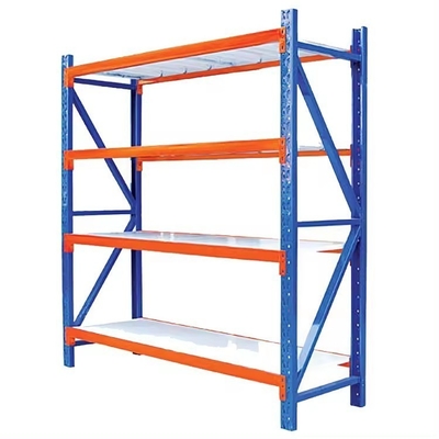 Powder Coating Longspan Metal Medium Duty Racking With CE ISO Certificated