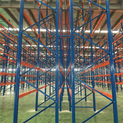 Colorful Open Industrial Strength Pallet Storage System 50-75mm Pitch