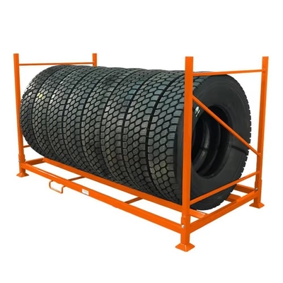 0-5m Height Foldable Steel Tyre Rack with Powder Coating Finish and Adjustable Mobility
