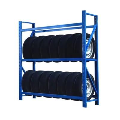 Stackable Heavy Truck Tire Pallet Racking Motorcycle Spare Tyre Rack With QF-stack Design
