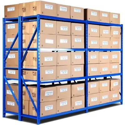 QF-Medium Duty Warehouse Metal Long Span Shelving 4 Layers Standing Shelf For Storage