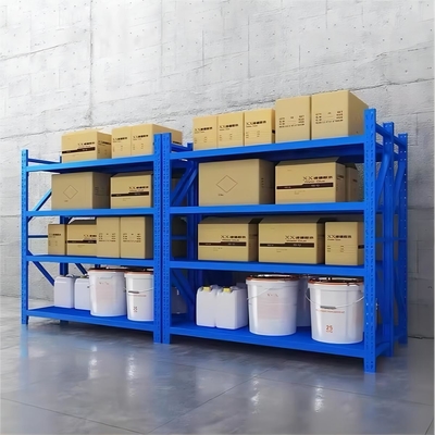 QF-Medium Duty Warehouse Metal Long Span Shelving 4 Layers Standing Shelf For Storage