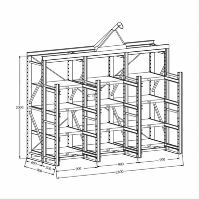 Heavy Duty Steel Drawer Type Mold Racking Shelves For Mould Storage And Organization