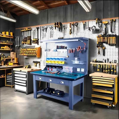 Q235 Raw Material Heavy Duty Garage Workbench for Workshop Home Repair Furniture