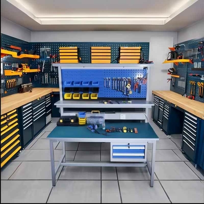 Q235 Raw Material Heavy Duty Garage Workbench for Workshop Home Repair Furniture