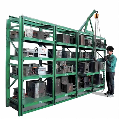 Streamline Your Workspace 2t Industrial Pullout Drawer Mould Rack With Lifting Crane