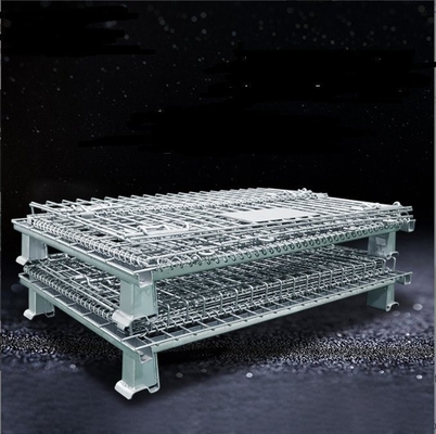 Raw Material Mild Steel Heavy Duty Folding Storage Cage for Multi-Usage Warehouse