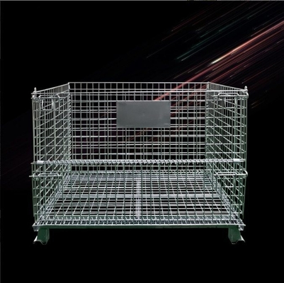 Raw Material Mild Steel Heavy Duty Folding Storage Cage for Multi-Usage Warehouse