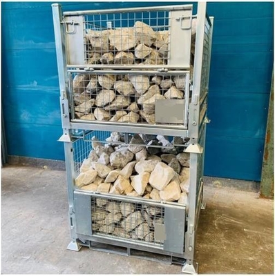 Foldable QF-Turnover Box Mesh Side Panel Storage Unit For Industrial And Warehousing
