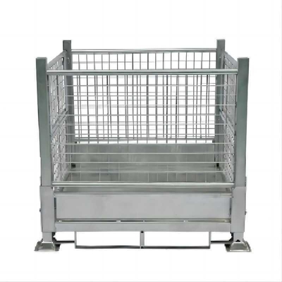 Foldable QF-Turnover Box Mesh Side Panel Storage Unit For Industrial And Warehousing