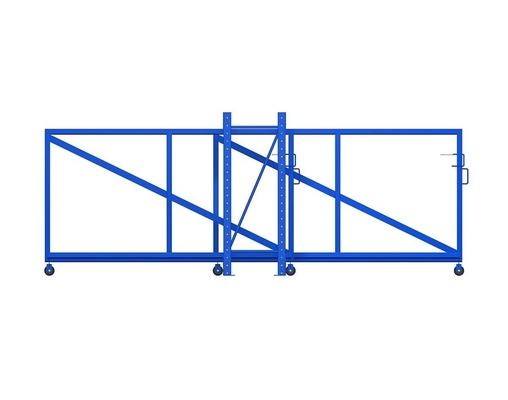Powder Coating Steel Industrial Flat Sheets Roll Out Rack For Cut Pieces Partial Sheets