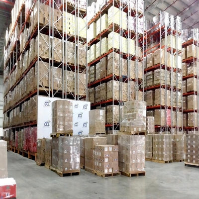 OEM Supermarket Double Depth Racking , Heavy Duty Pallet Rack Shelving