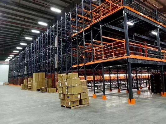 Steel Structure Mezzanine Floor Platform For Warehouse Storage Height 5-15m