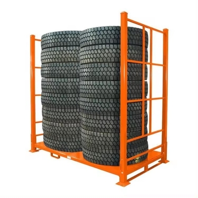 0-5m Height Foldable Steel Tyre Rack with Powder Coating Finish and Adjustable Mobility