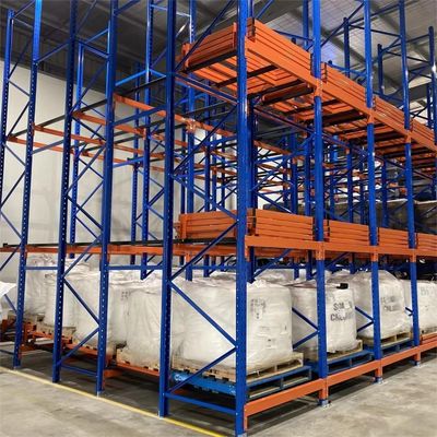 100.000kg Peso bruto Semi-cerrado Push Back Pallet Rack Ahorro de espacio y fácil operación