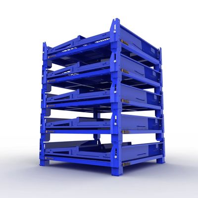 100-1500 kg Capacidad Cajillas para pallets de acero apilables para almacenamiento duradero