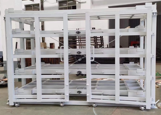 QF-Sheet Racking Customized Hand-Operated Roll out Sheet Metal Rack for Plate Storage