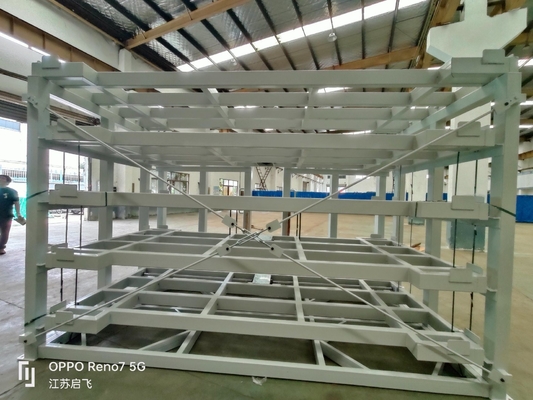Powder Coating Horizontal Manually Roll out Sheet Metal Rack for Construction Plate